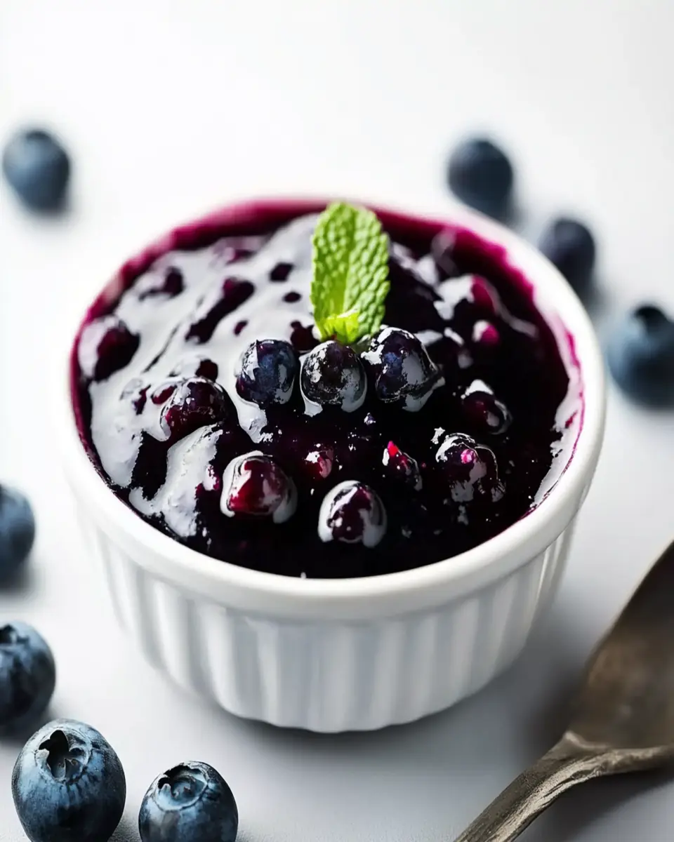 Homemade Blueberry Sauce First Image First Image