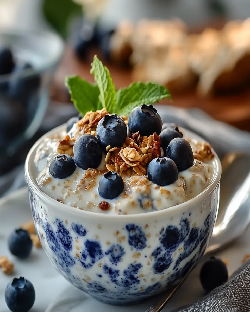 Blueberry Overnight Oats With Yogurt First Image First Image