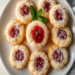 Vanilla Coconut Jam Thumbprint Cookies First Image First Image