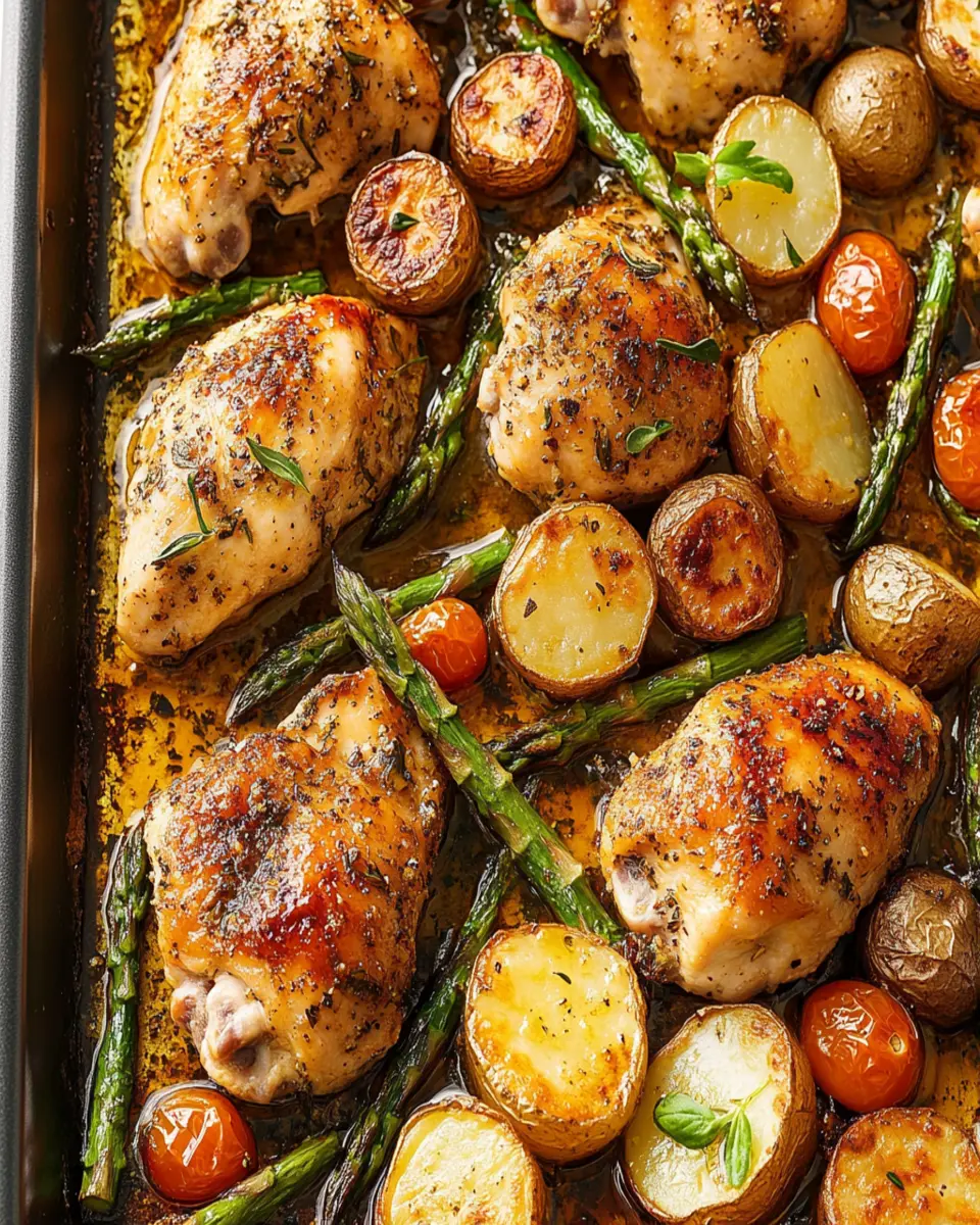 Sheet Pan Baked Chicken and Potatoes Recipe First Image First Image