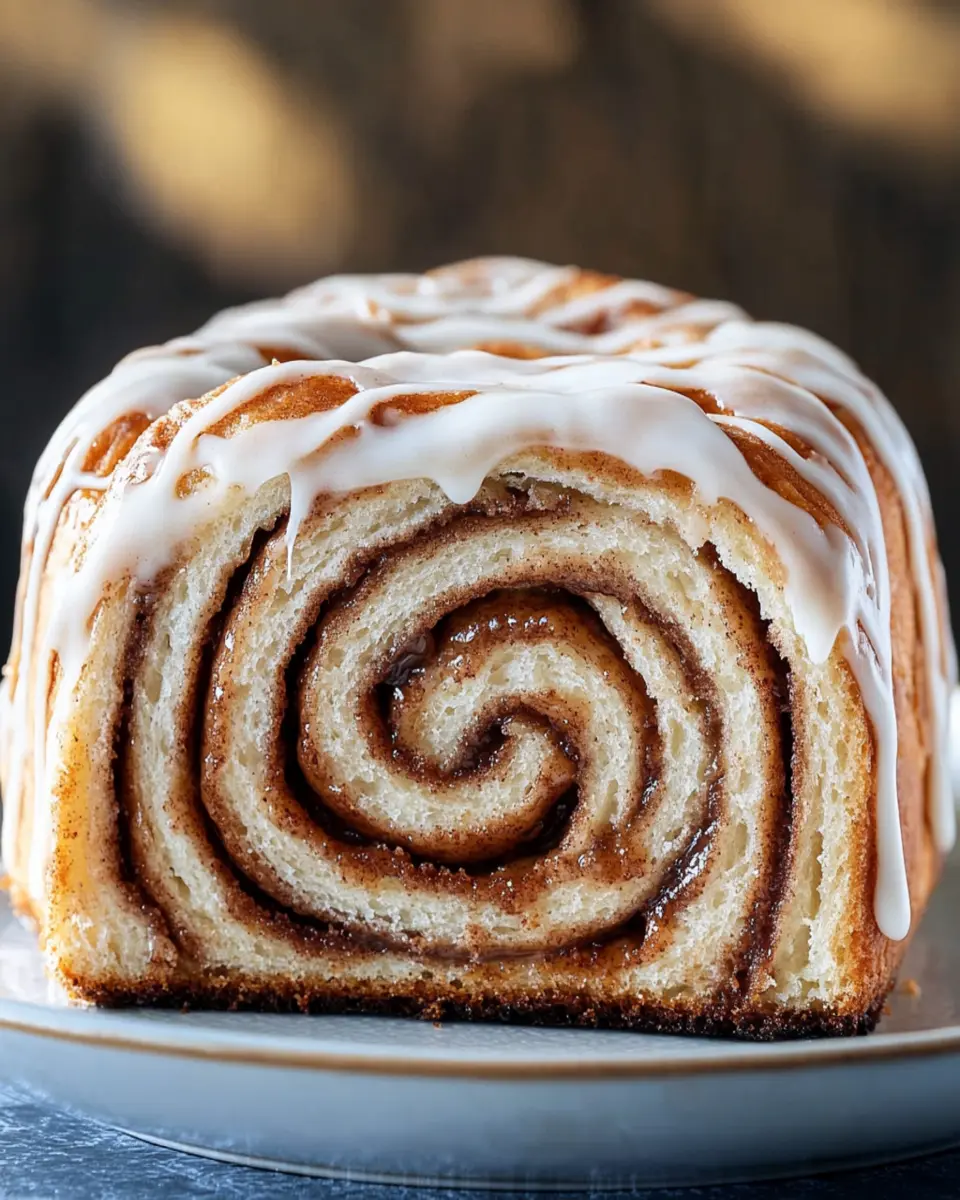 Cinnamon Swirl Bread with Icing First Image First Image