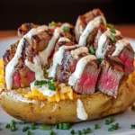 LOADED BAKED POTATO WITH STEAK BITES First Image First Image