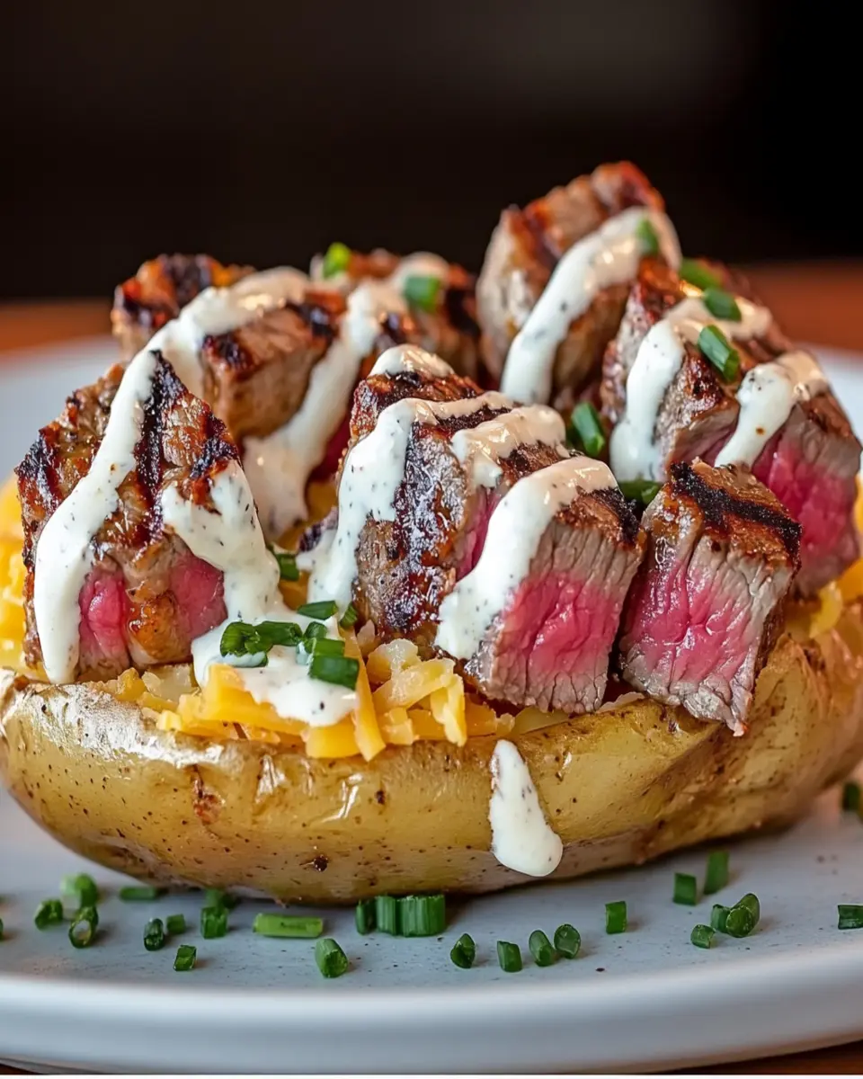 LOADED BAKED POTATO WITH STEAK BITES First Image First Image