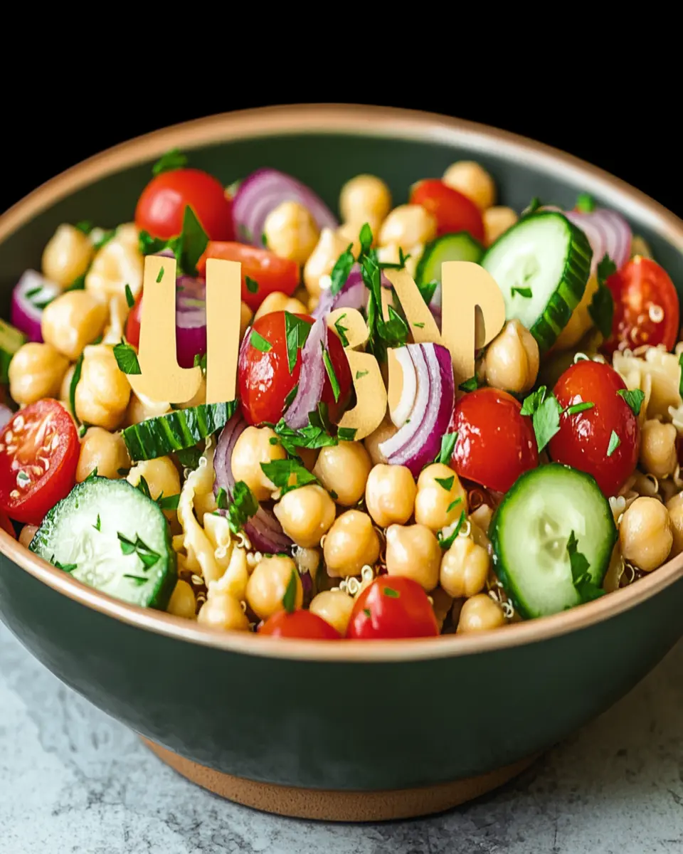 Mediterranean Chickpea Pasta Salad Recipe First Image First Image