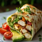 Quick Chicken Avocado Wrap Recipe – Healthy Lunch Idea First Image First Image
