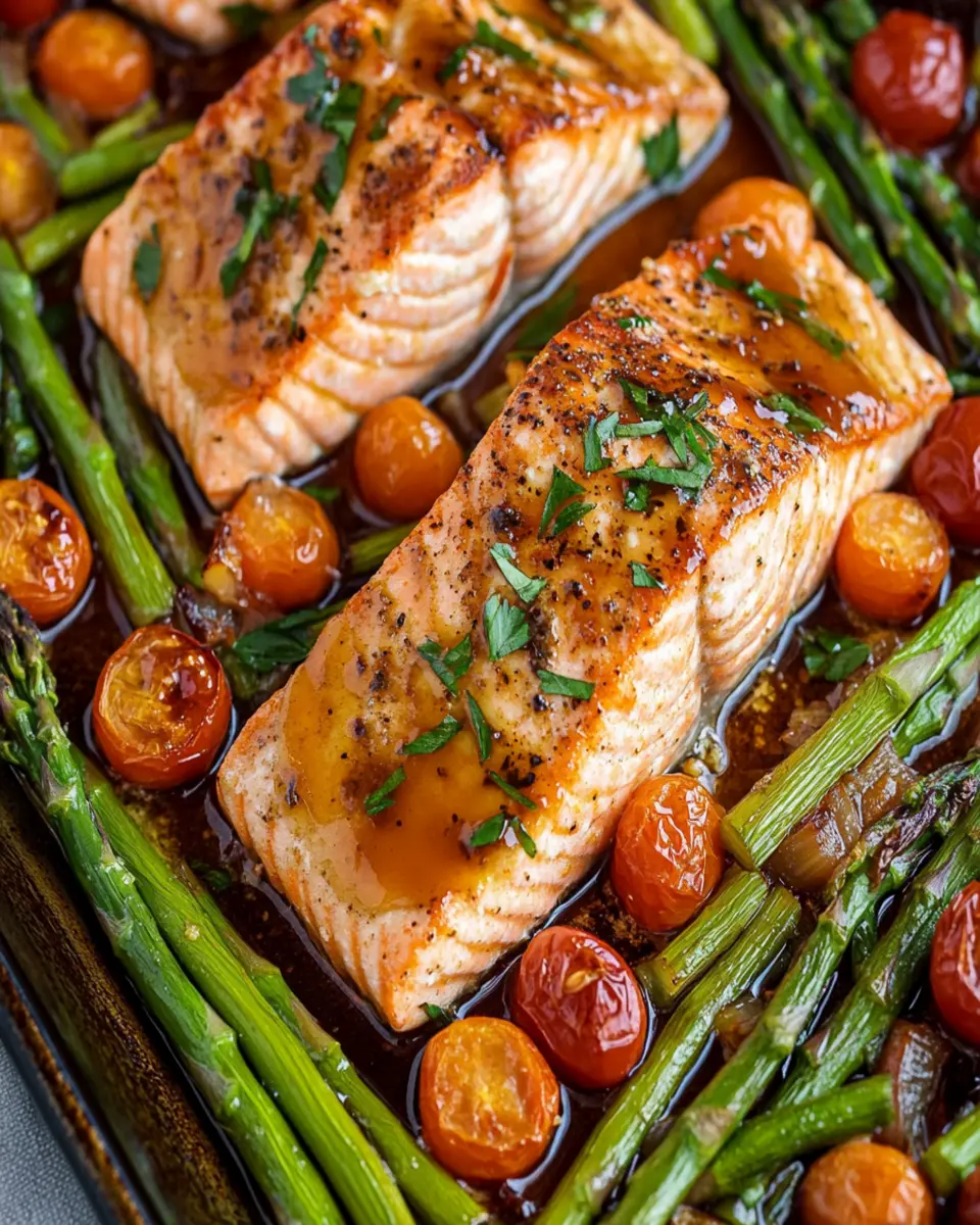 Sheet Pan Salmon with Vegetables First Image First Image