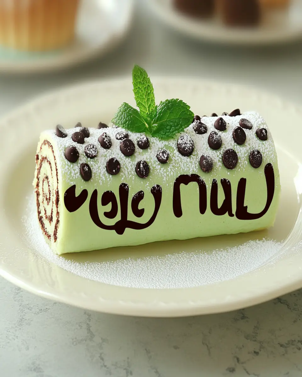 Mint Chip Cake Roll Recipe First Image First Image