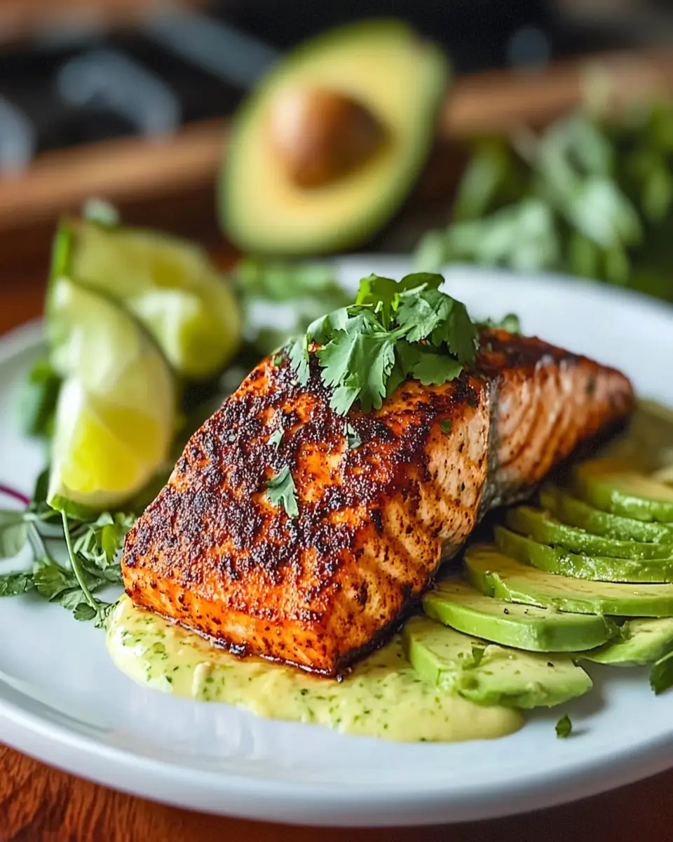 Cajun Salmon Avocado Lime Healthy Recipe First Image First Image