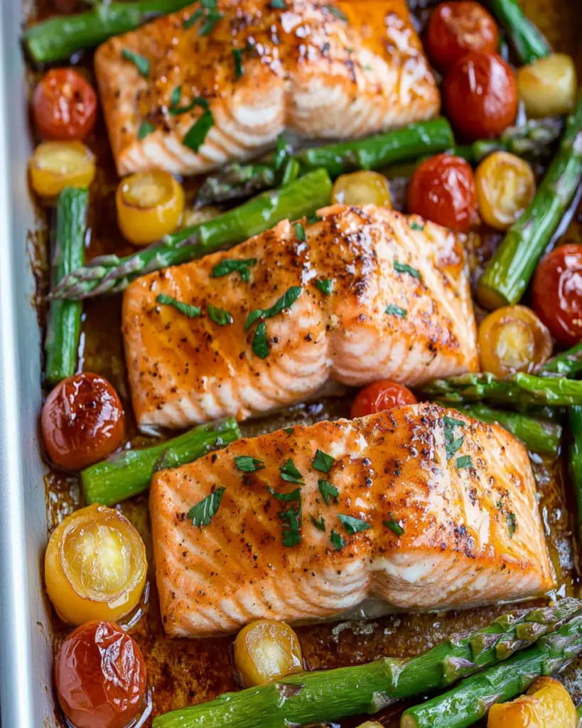 Sheet Pan Salmon with Vegetables First Image First Image