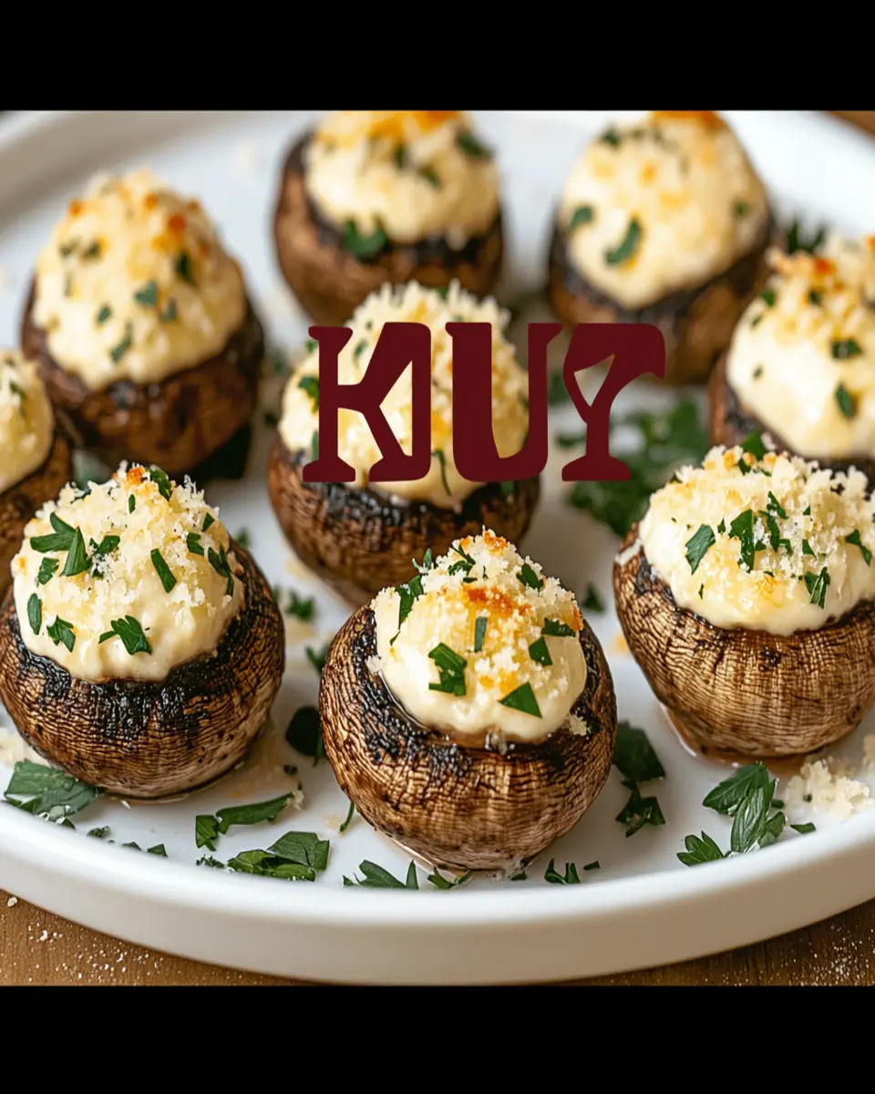 Cream Cheese Stuffed Mushrooms with Garlic and Parmesan Recipe First Image First Image