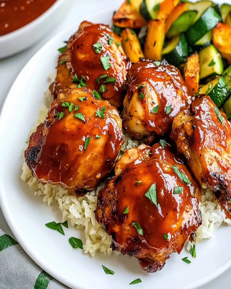 BBQ Baked Boneless Chicken Thighs – Easy Recipe First Image First Image