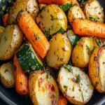 Garlic Herb Roasted Potatoes Carrots Zucchini First Image First Image