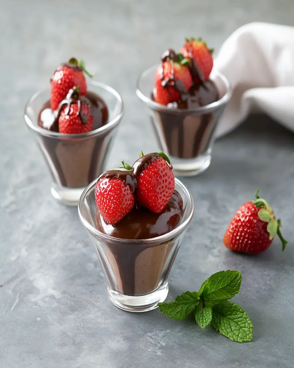 Chocolate Covered Strawberries Dessert Cups First Image First Image