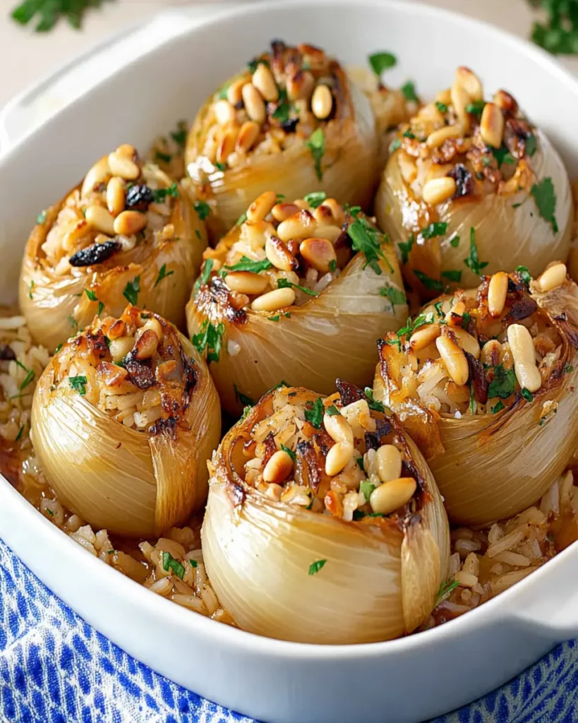 Stuffed Onions with Rice and Pine Nuts First Image First Image