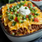 Easy Layered Beef Taco Bake – Quick Dinner Idea First Image First Image