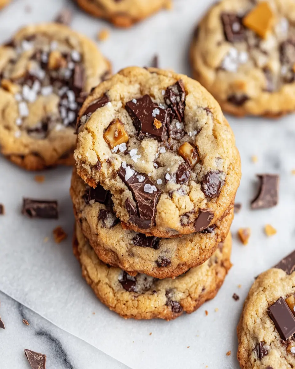 Millionaire Toffee Chocolate Chunk Cookies First Image First Image