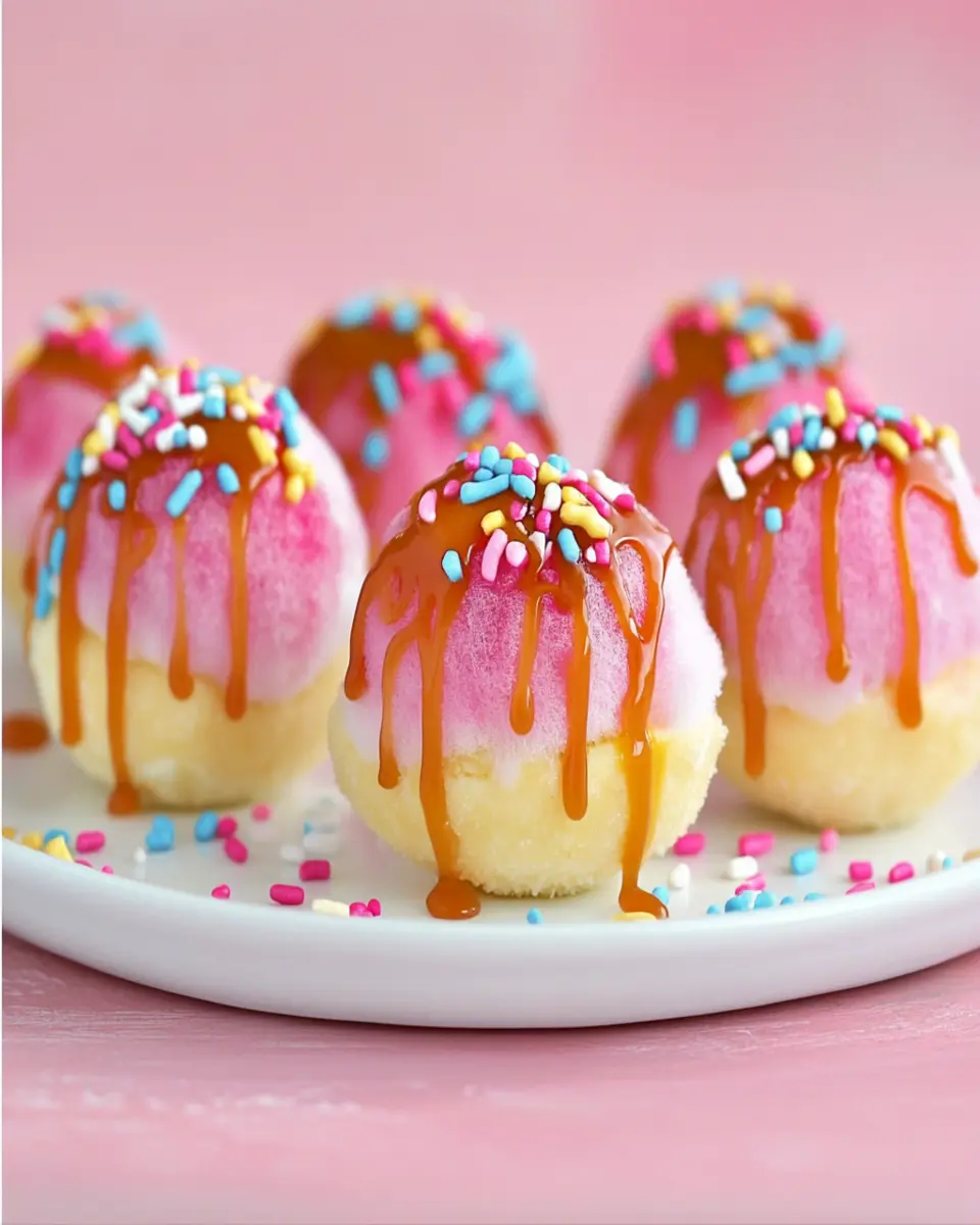 Crispy Cotton Candy Cheesecake Bombs First Image First Image