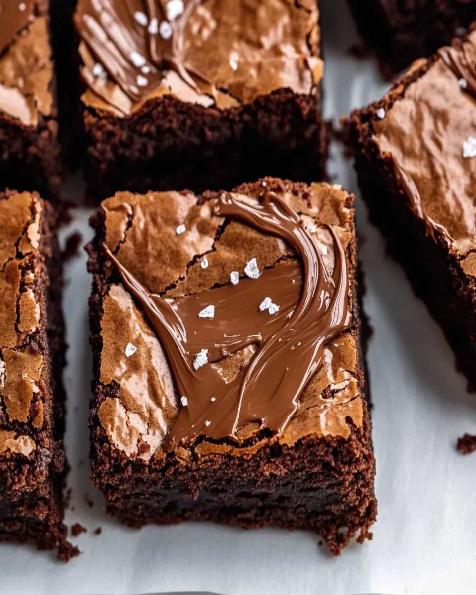 Fudgy Nutella Brownies First Image First Image