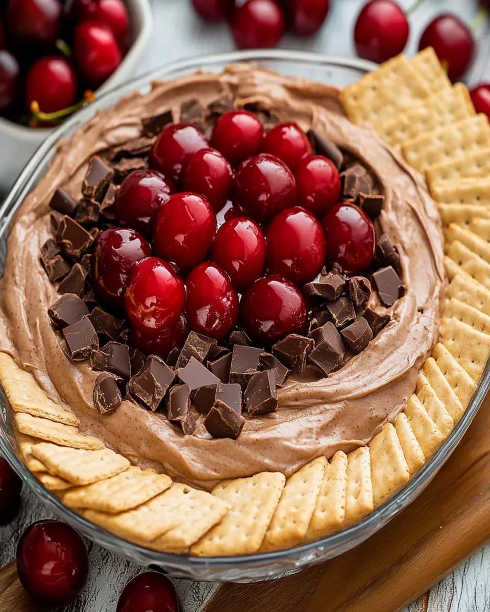 Chocolate Cherry Cheesecake Dip First Image First Image