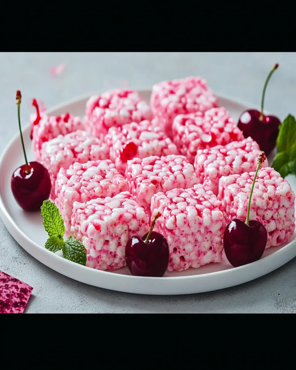 Cherry Rice Krispie Treats First Image First Image