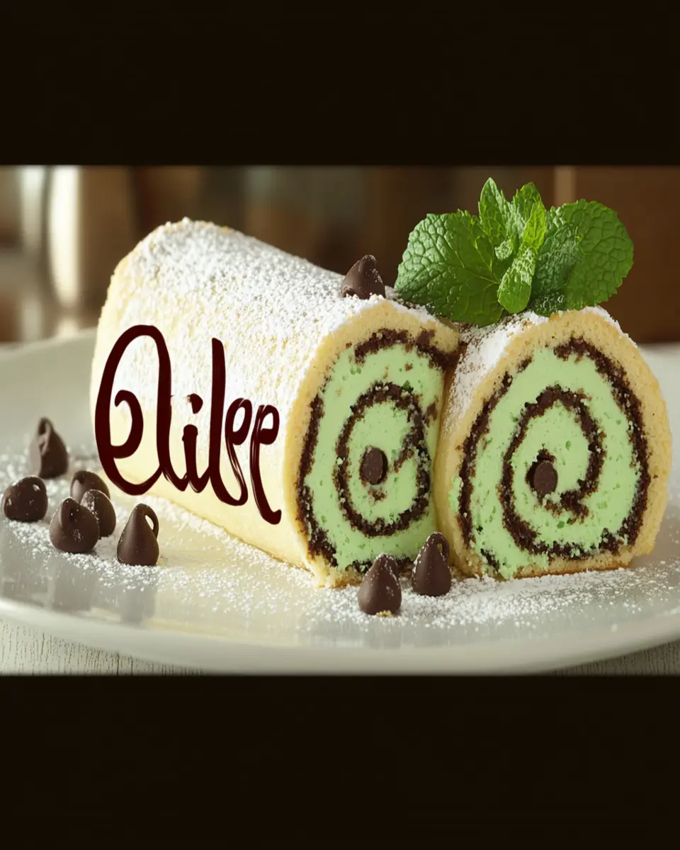 Mint Chip Cake Roll Recipe First Image First Image