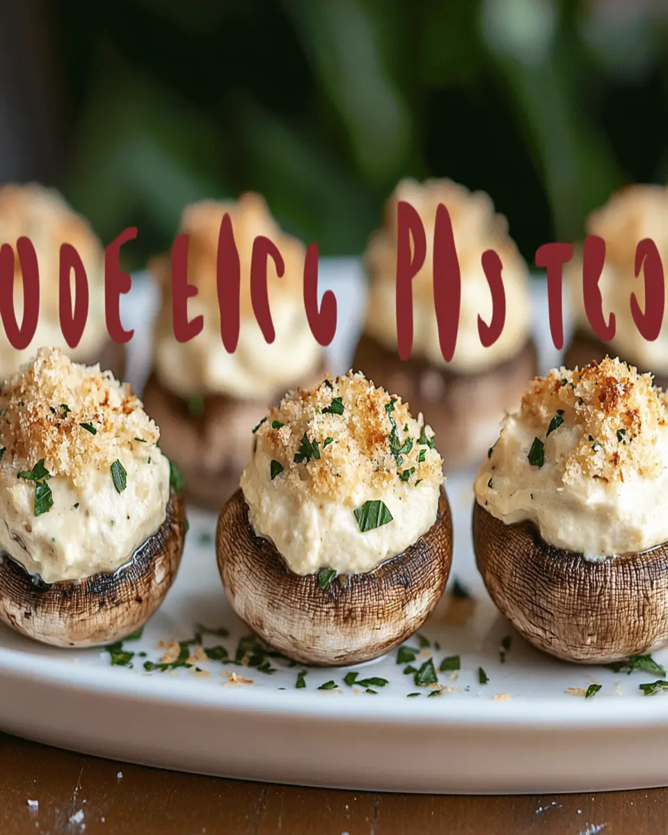 Cream Cheese Stuffed Mushrooms with Garlic and Parmesan Recipe First Image First Image