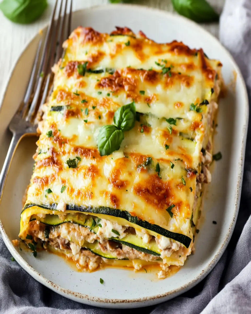 Cheesy Zucchini Lasagna with Tuna First Image First Image