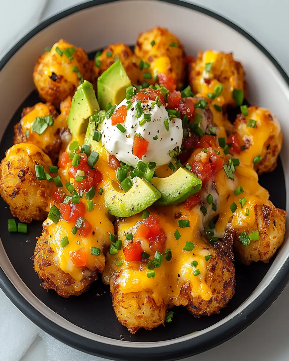 Air Fryer Breakfast Loaded Tater Tots (Totchos) First Image First Image