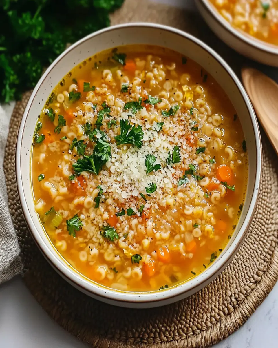 Italian Pastina Soup First Image First Image