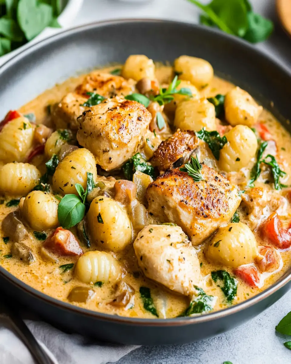 One-Pan Creamy Chicken and Gnocchi (Ready in About 30 Minutes) First Image First Image