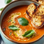 Roasted Tomato Soup with Crispy Gruyère Toasts First Image First Image