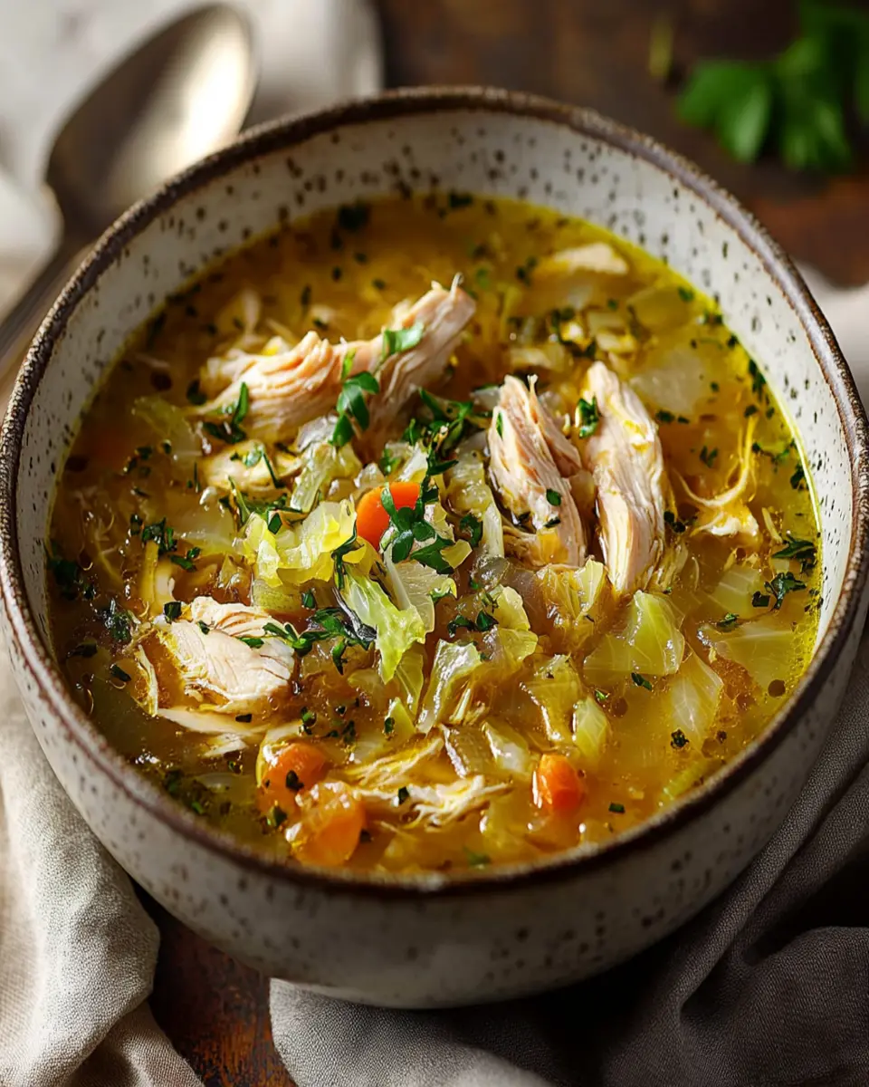 Savory Chicken and Cabbage Soup First Image First Image