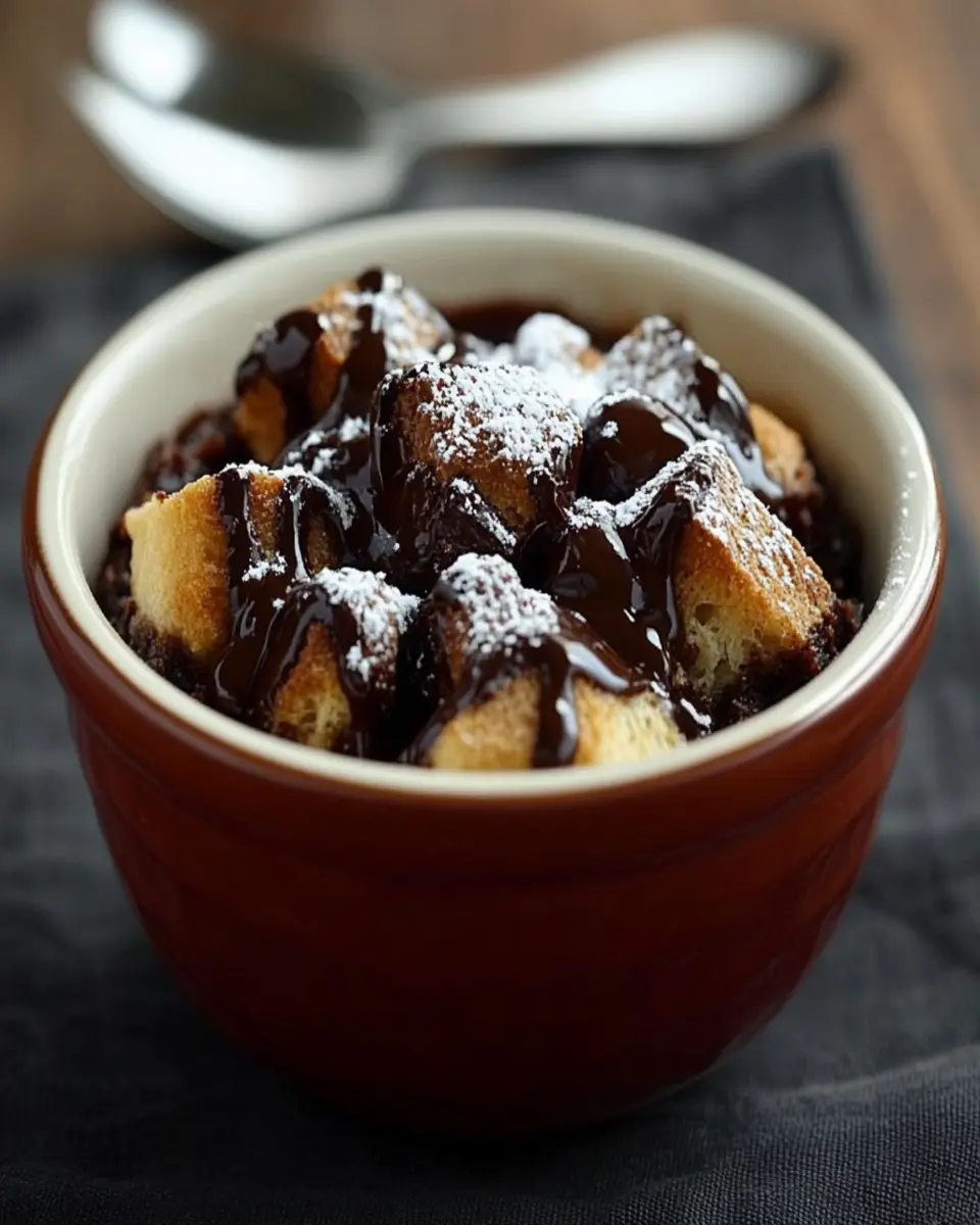 Dark Chocolate Chunk Bread Pudding First Image First Image