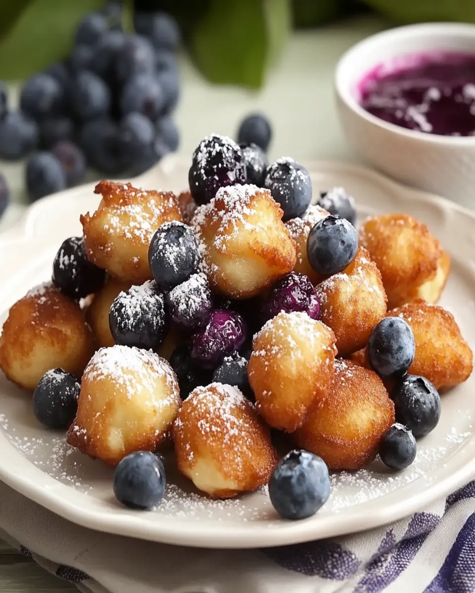 Mini Blueberry Fritters-Easy Sweet Bite Recipe First Image First Image