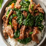 Slow Cooker Korean Beef Spinach Rice First Image First Image