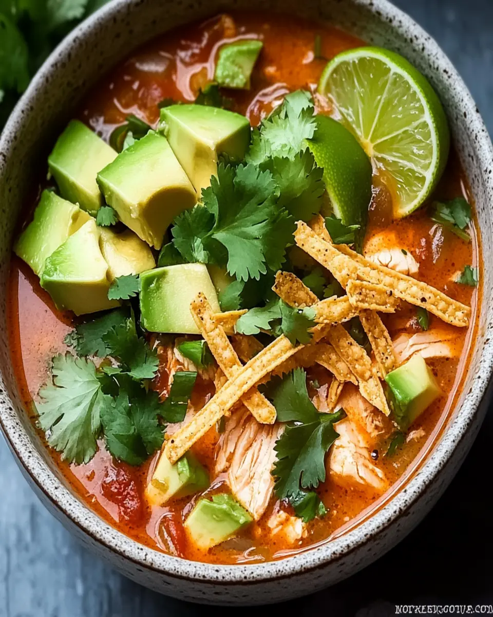 Keto Chicken Tortilla Soup (Low Carb, Gluten Free) First Image First Image