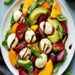 Refreshing Avocado Peach Caprese Salad Recipe Delight First Image First Image