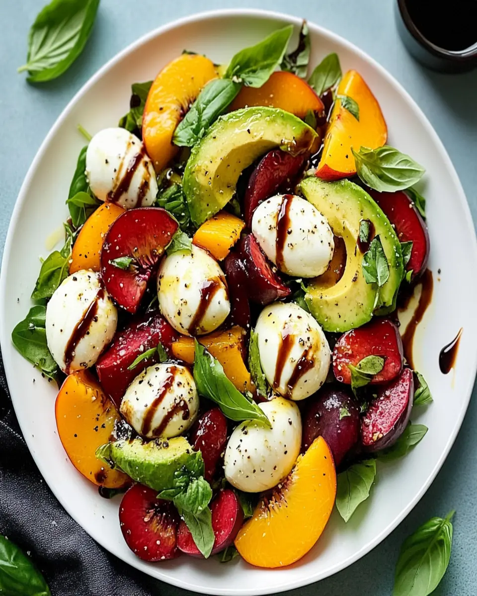 Refreshing Avocado Peach Caprese Salad Recipe Delight First Image First Image