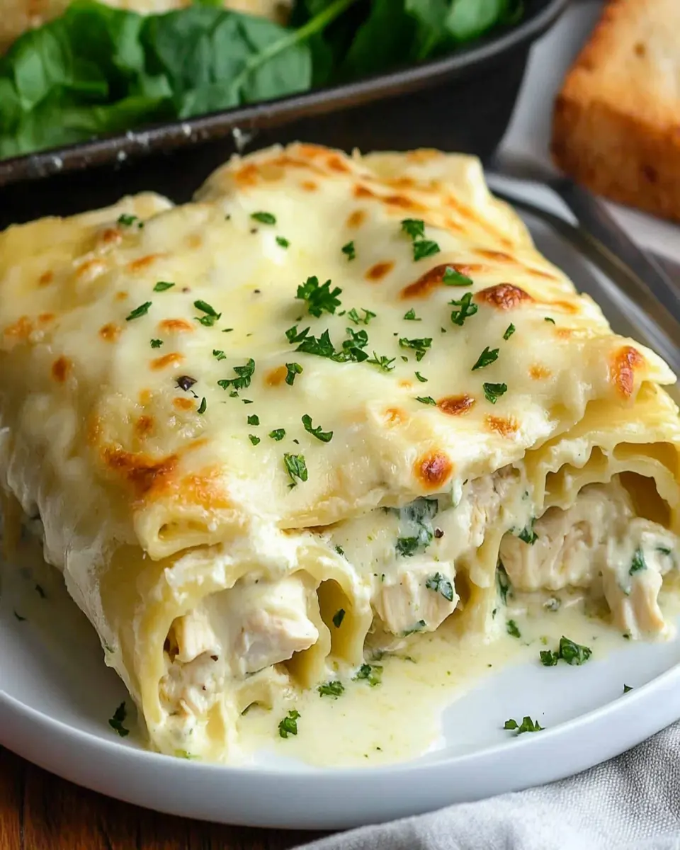Chicken Alfredo Lasagna Roll Ups First Image First Image