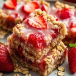 Easy Strawberry Oat Bars-Healthy Breakfast Treat First Image First Image