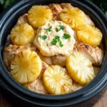 4-Ingredient Slow Cooker Chicken & Cream Cheese with Pineapple Rings First Image First Image