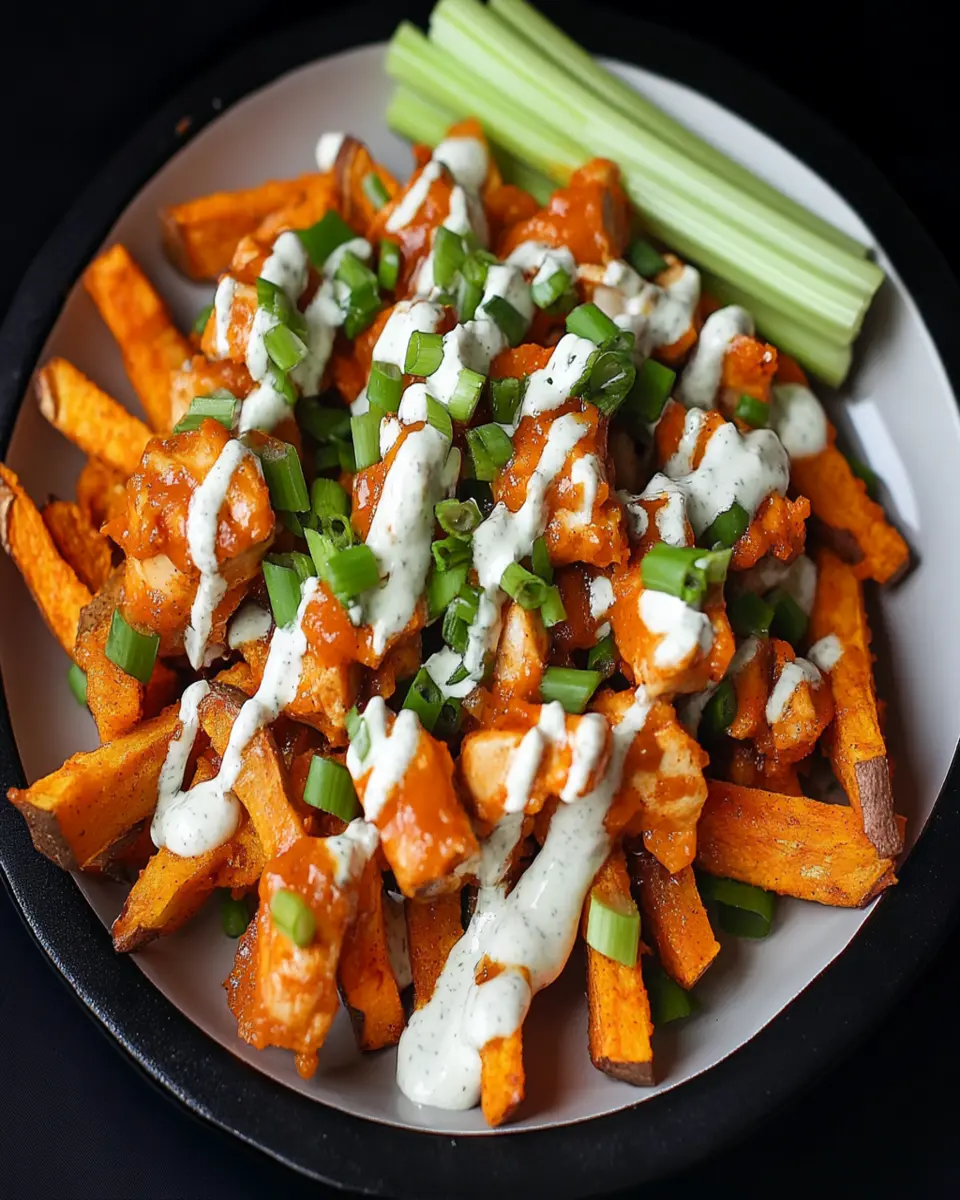 Buffalo Chicken Sweet Potato Fries First Image First Image