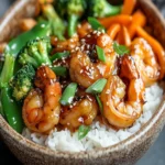 Honey Garlic Shrimp Bowls-Easy & Delicious Meal First Image First Image