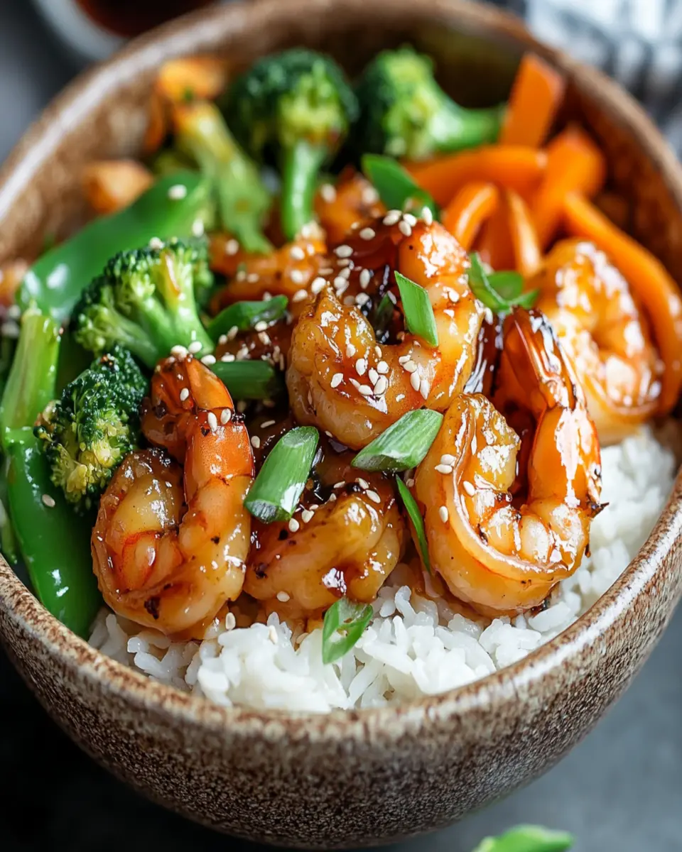 Honey Garlic Shrimp Bowls-Easy & Delicious Meal First Image First Image