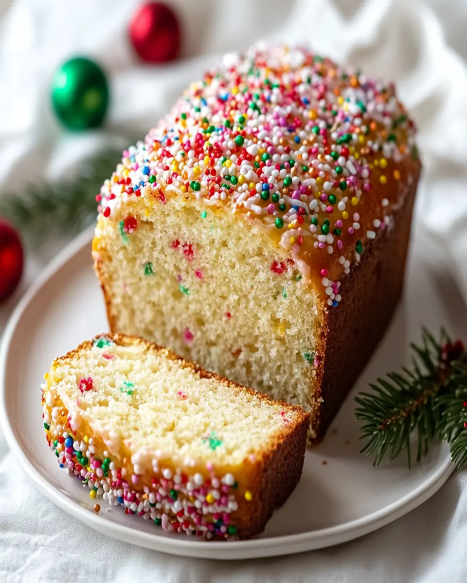 Christmas Sprinkle Buttermilk Bread: Moist Holiday Favorite First Image First Image