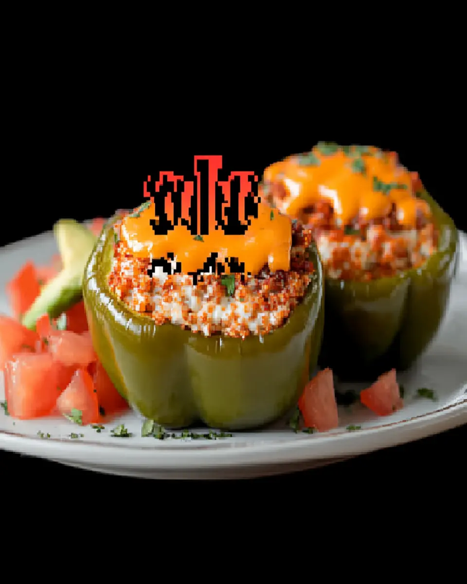 Low Carb Cottage Cheese Taco Stuffed Peppers (Cheesy, Easy Weeknight Dinner) First Image First Image