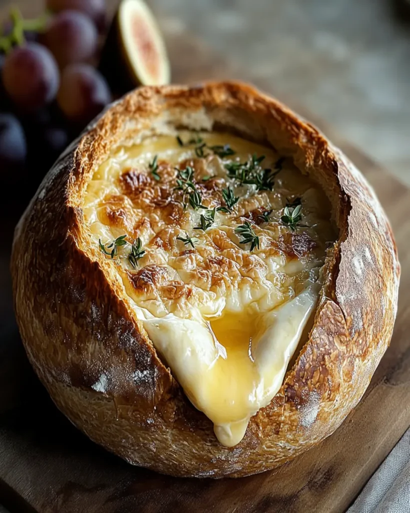 Oozy Baked Brie in a Bread Bowl First Image First Image