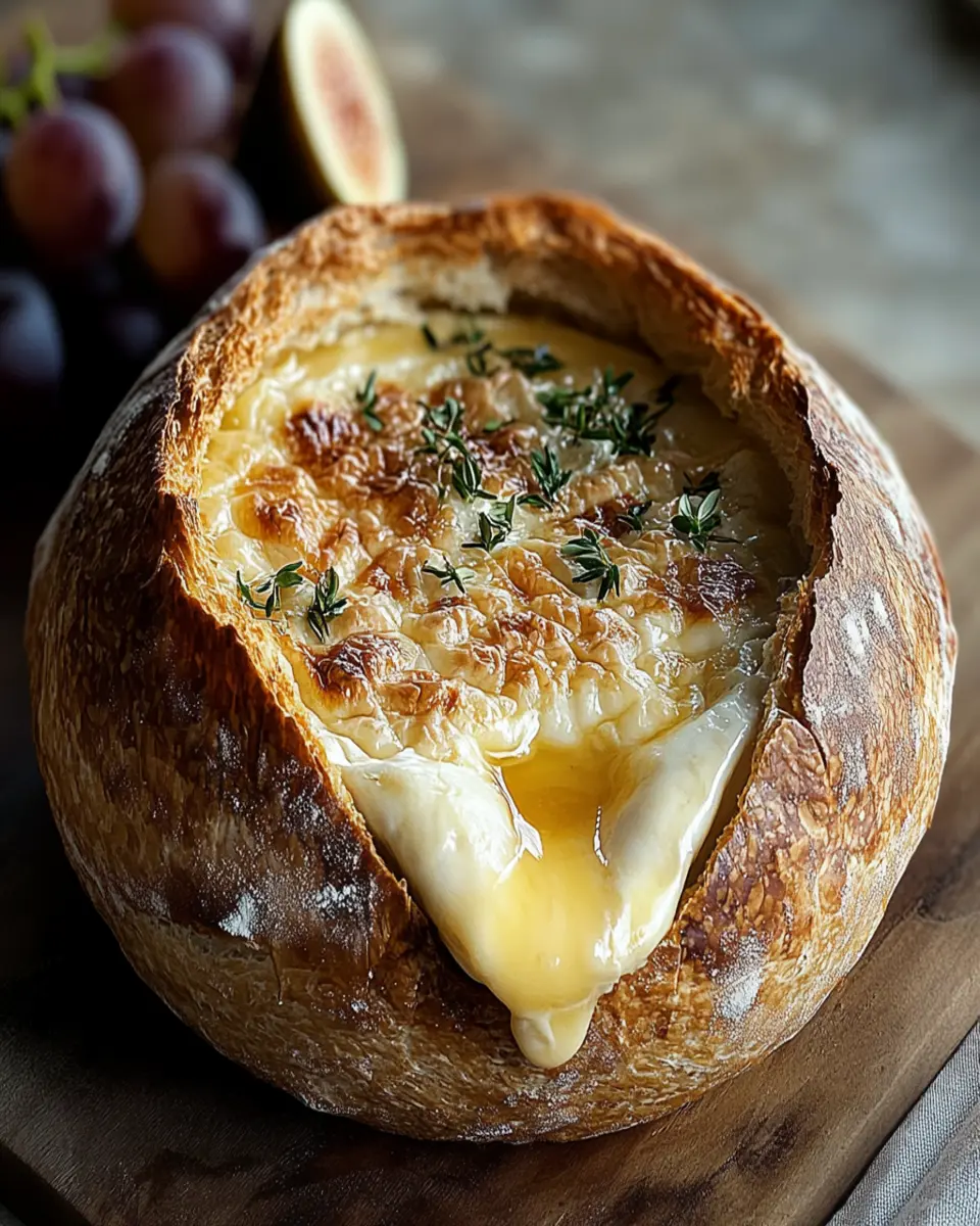 Oozy Baked Brie in a Bread Bowl First Image First Image