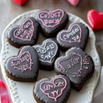 Chocolate Conversation Heart Cookies First Image First Image