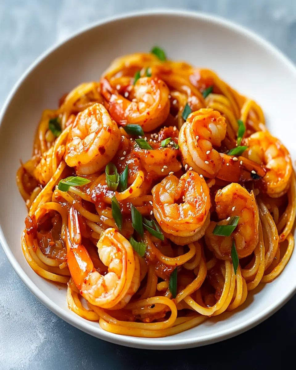 Gochujang Shrimp Pasta First Image First Image